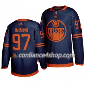 Adidas Maillot de Hockey Edmonton Oilers Connor McDavid 97 Adidas 2019-20 Bleu Authentic - Homme